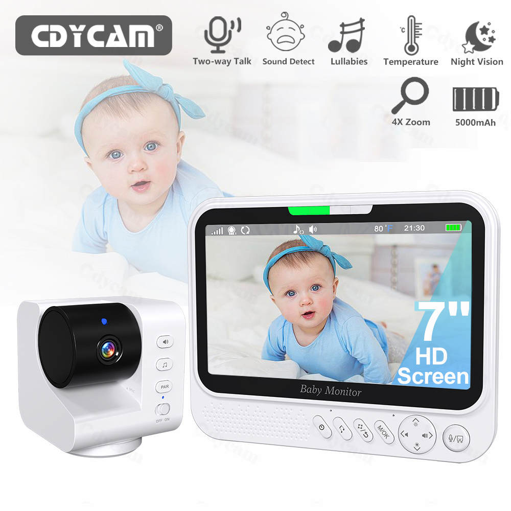 Audio Music Videos - 7'' Video Baby Monitor With 4X