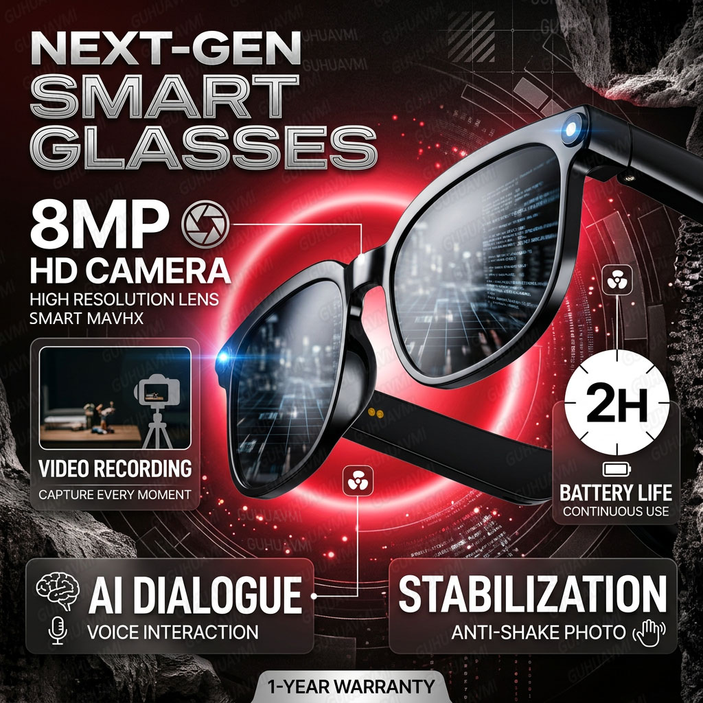 Wireless Smart Camera Glasses  - đánh giá và giá Mix Audio Music