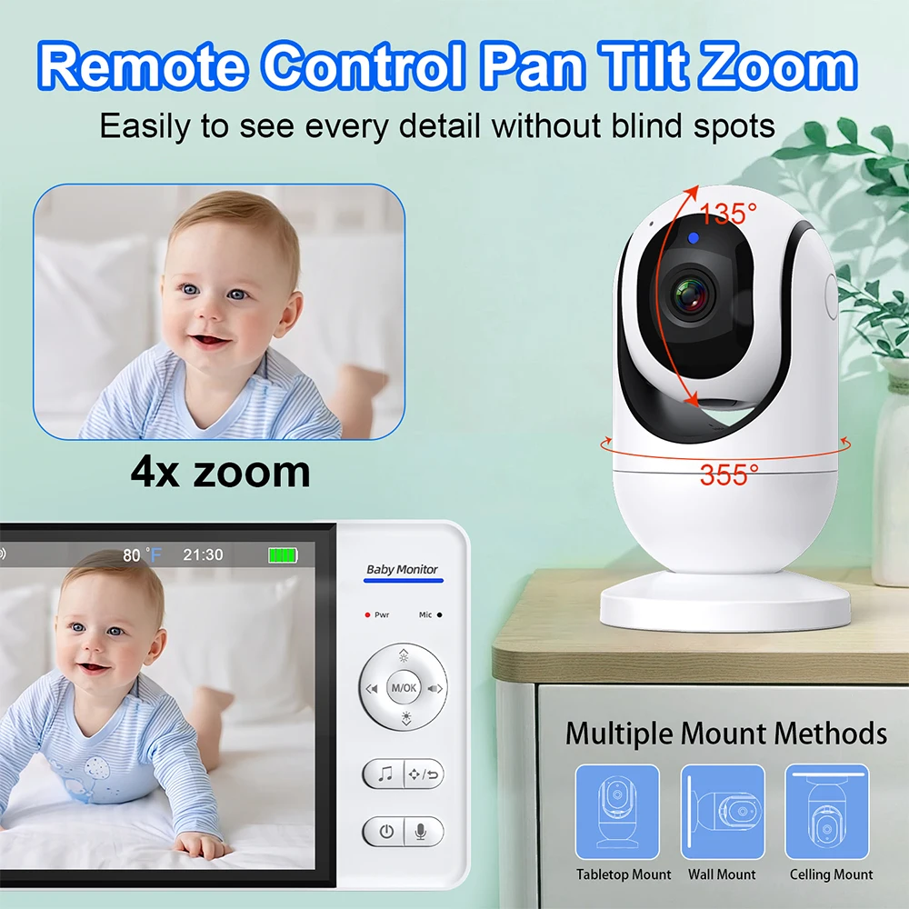 7.0'' Video Baby Monitor 720P  - đánh giá và giá Audio Music Videos