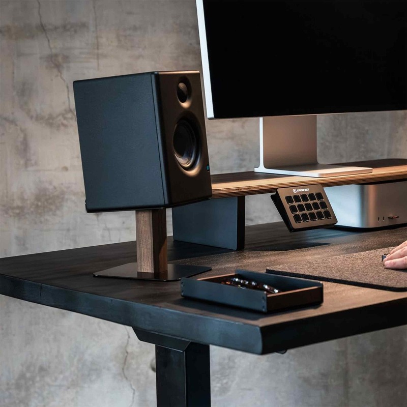 Black Walnut Speaker Stand Des - đánh giá và giá Music Stand Folding