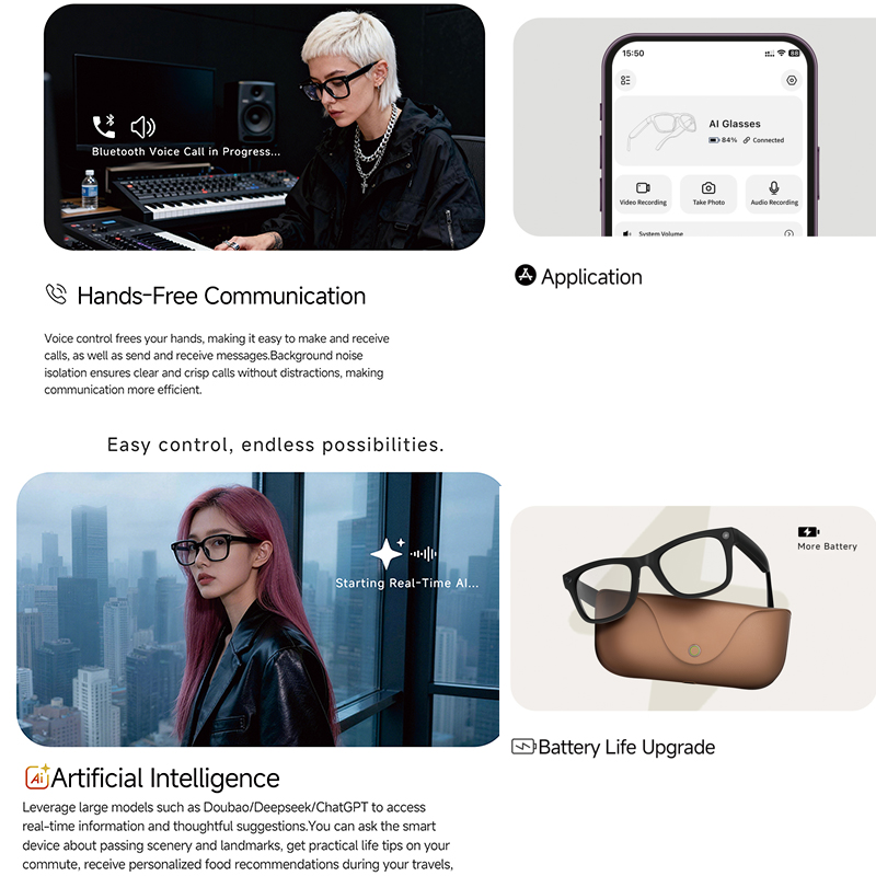 2026 AI smart Glasses HD 800W  - đánh giá và giá Mix Audio Music
