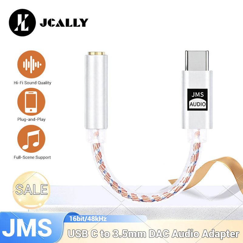 JCALLY JMS USB C to 3.5mm DAC  - đánh giá và giá Audio Music Converter To Mp3