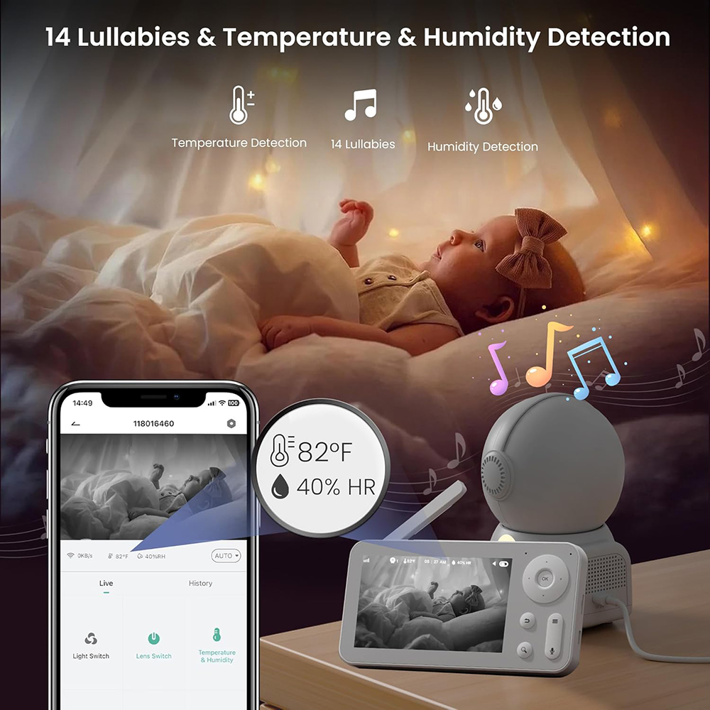 2K Baby Monitor with 2 Cameras - đánh giá và giá Audio Music Videos